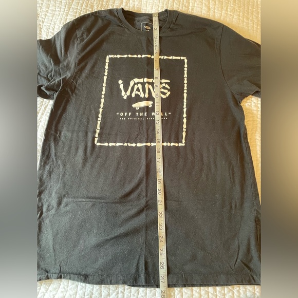 Mens Vans Black Short Sleeve Tee with Bone Graphic - Picture 5 of 5